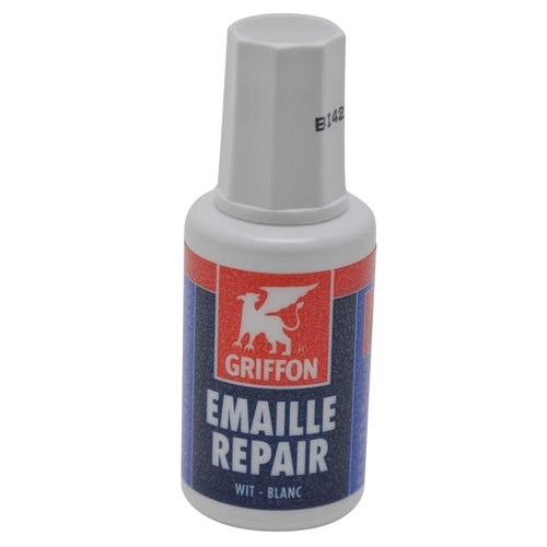 Reparatievloeistof voor emaille, Griffon, pot van 20 ml, wit