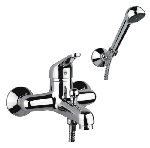 Mitigeur bain-douche avec ensemble de douche, Fiore, chromé