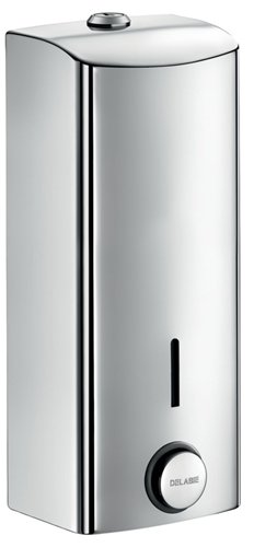 Distributeur de savon liquide mural, Delabie, 1 L, inox poli brillant