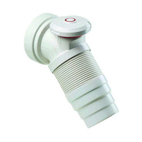 Raccord WC extensible 2 en 1, Wirquin Airconnect, longueur 240 à 455 mm