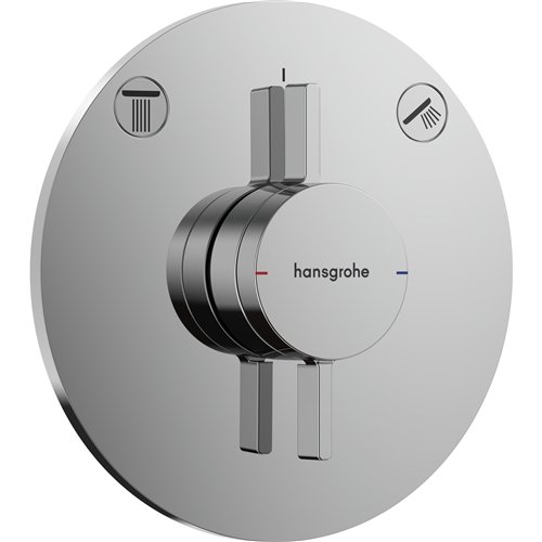 Set de finition pour mitigeur encastré, hansgrohe DuoTurn S, 2 sorties, chromé