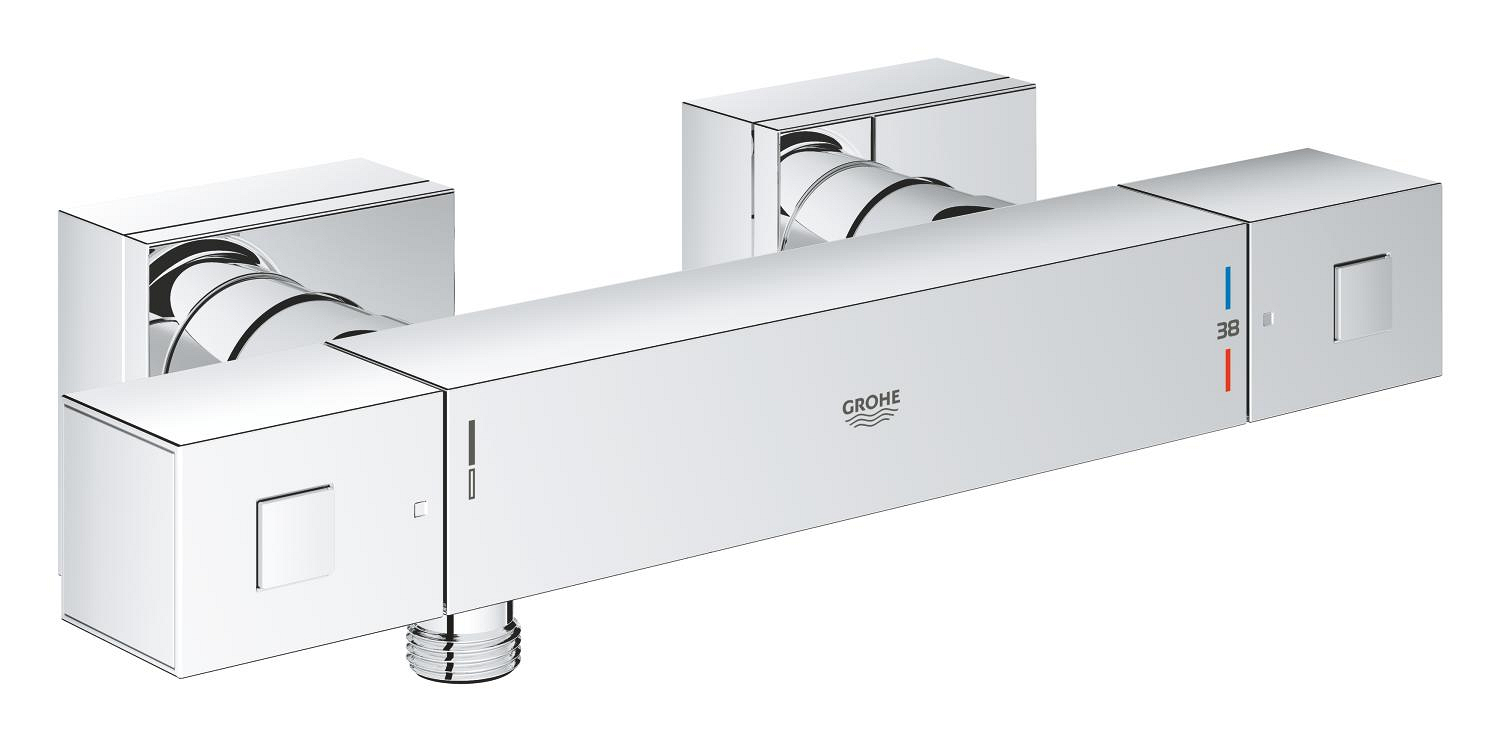 Mitigeur thermostatique douche, GROHE Grohtherm Cube, chromé