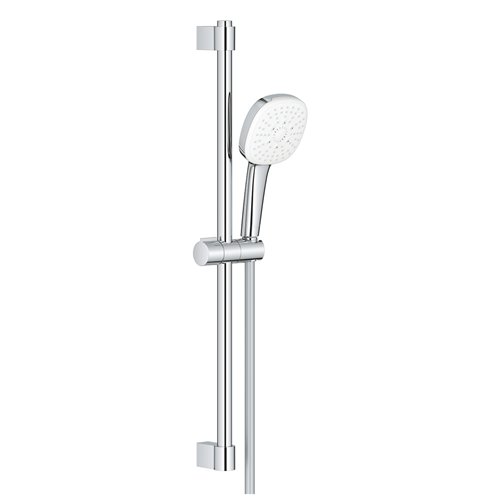 Doucheset met glijstang, GROHE Tempesta Cube 110, 3 straalsoorten, glijstang 600 mm, verchroomd