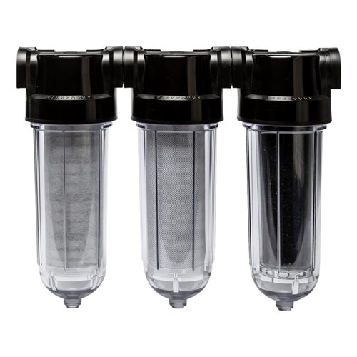 Filtre à eau triplex, Cintropur SL240 TRIO-CTN, 1", manchons 100 µm + 25 µm + charbon actif
