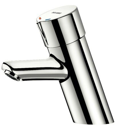 Zelfsluitende wastafelmengkraan, Delabie TEMPOMIX, binnendraad 3/8", verchroomd