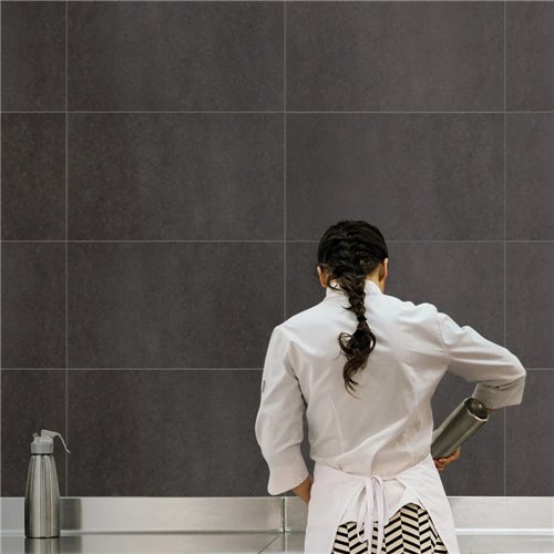 Panneau mural de salle de bain, Dumaplast Dumawall+, 847 Nero, 65 x 37,5 cm, paquet de 1,95 m²