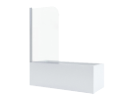 Pare-baignoire pivotant, Waterfront Neo, 1 volet, largeur 80 cm, hauteur 130 cm, verre transparent 6 mm, profilé chromé