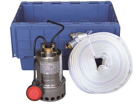 Dompelpompset licht vuil water, Aubia Pump in the Box TOX VOX 2A, 450 W, met vlotter, slang van 25 m