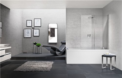 Pare-baignoire pliant, Novellini Young 2 1BSV, 2 volets, largeur 120 cm, hauteur 150 cm, verre transparent 6 mm, profilé chromé mat, version droite