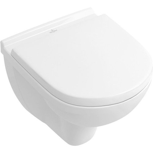 WC suspendu sans bride, Villeroy & Boch O.novo Compact DirectFlush, 360 x 490 mm, avec abattant frein de chute