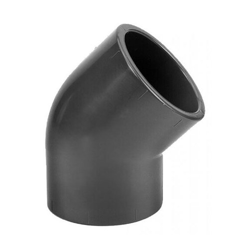 Coude PVC pression à coller pour piscine, Aubia, 45°, Ø 63 mm, femelle-femelle, PN 16