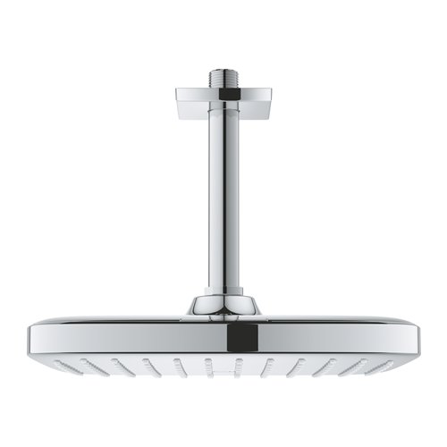 Hoofddouche met plafondarm, GROHE Tempesta 250 Cube, 250 x 250 mm, 1 straalsoort, verchroomd