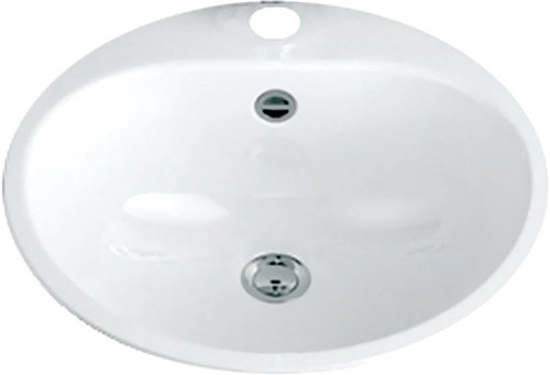 Vasque à encastrer en acier émaillé, Alape EW 3, Ø 47,5 cm, blanc