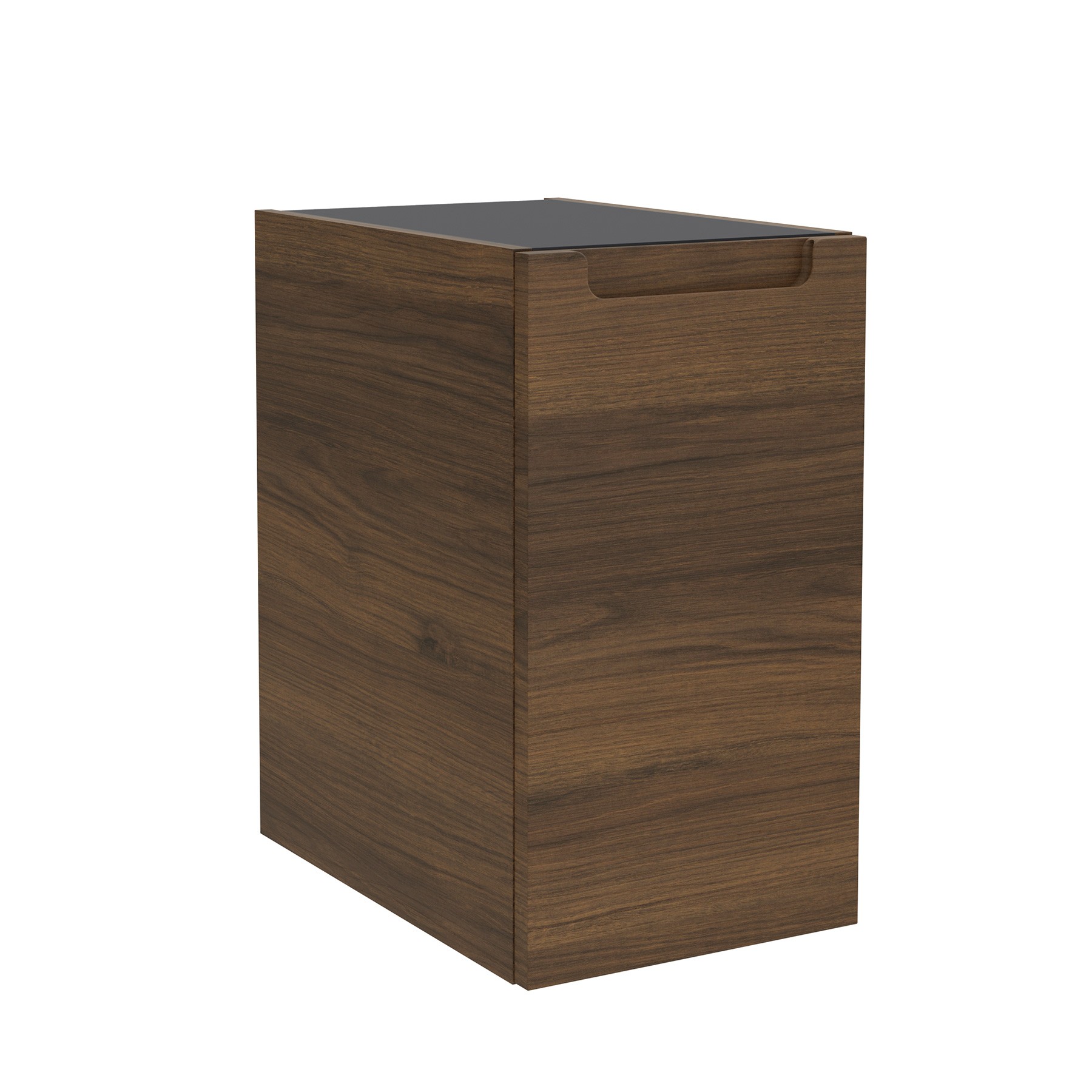 Coquette de salle de bain suspendue, Salgar Monterrey 1 porte à droite, largeur 30 cm, hauteur 54 cm, noyer Maya