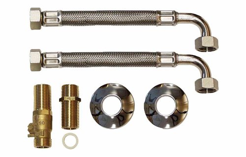 Kit de raccordement pour chauffe-eau gaz, Vaillant, installation apparente ou encastrée, pour atmoMAG et turboMAG