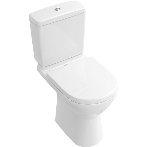 Randloos staand toiletpack, Villeroy & Boch O.novo DirectFlush, horizontale uitgang, softclose-zitting