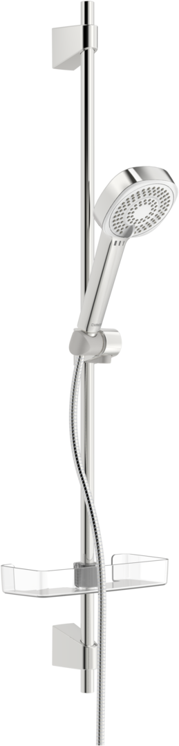 Ensemble de douche avec barre, HansaBasicJet Style, 3 jets, barre 960 mm, avec porte-savon, chromé