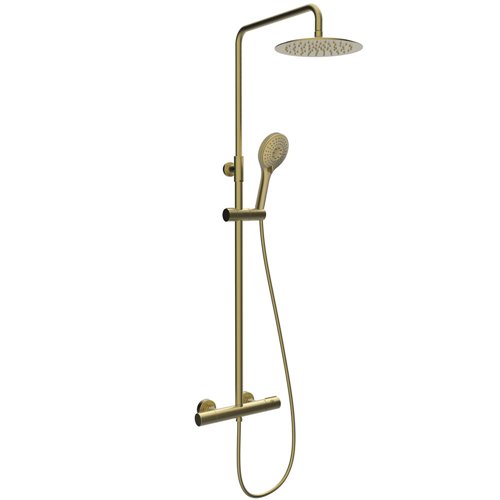 Colonne de douche thermostatique, Clever Up! Urban, douche de tête Ø 250 mm, or brossé