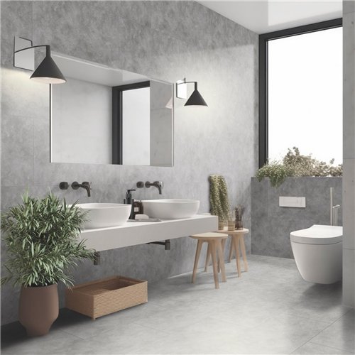 Dalle de sol, Dumaplast Dumafloor, 031 Concrete, 73 x 39,9 cm, paquet de 2,04 m²