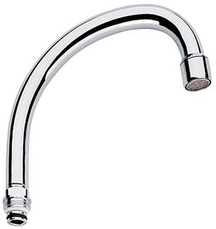Bec de robinet, GROHE, forme tubulaire, saillie 140 mm, réf. 13072000