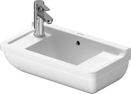 Lave-mains en céramique, Duravit Starck 3, largeur 50 cm, sans trou de robinet