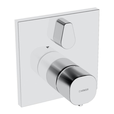 Set de finition pour thermostatique encastré, HansaLiving, 2 sorties, chromé