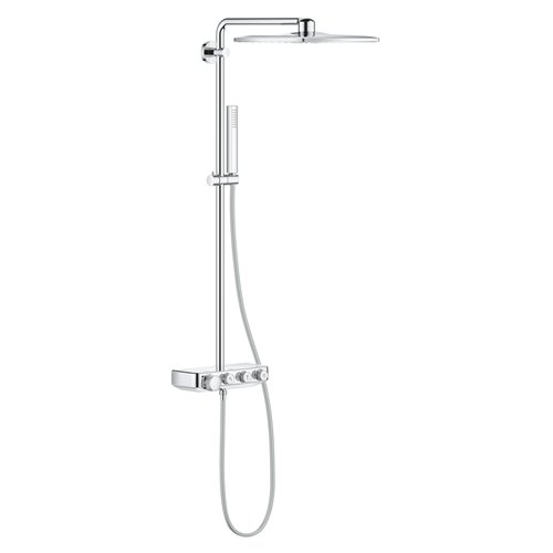 Colonne de douche thermostatique, GROHE Euphoria SmartControl System 310 Cube, douche de tête 310 x 310 mm, chromé