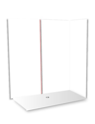 Kit de panneaux muraux de douche, Lazer Decofast Pack Extension droit, 1 panneau 90 x 200 cm, blanc