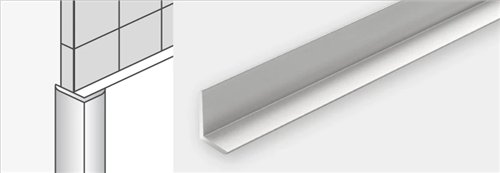 Afwerkingsprofiel voor wandpaneel, Dumaplast Dumawall, L-buitenhoek 16-12 mm, lengte 260 cm, aluminium
