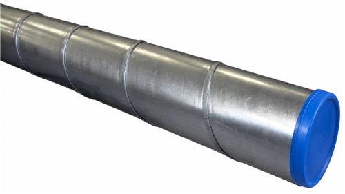 Conduit spiralé galvanisé, Sanutal, Ø 200 mm, longueur 3 m