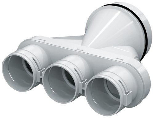 Manchette droite pour conduit semi-rigide, Aldes Optiflex, Ø 125 mm, 3 piquages Ø 63 mm