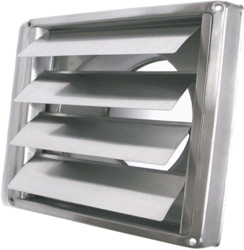 Grille de ventilation à fermeture automatique, Nicoll SMS150, Ø 150 mm, inox