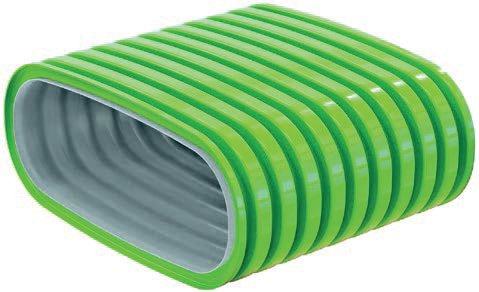Conduit semi-rigide de ventilation, Aldes Optiflex AA, ovale 52 x 117 mm, couronne de 50 m