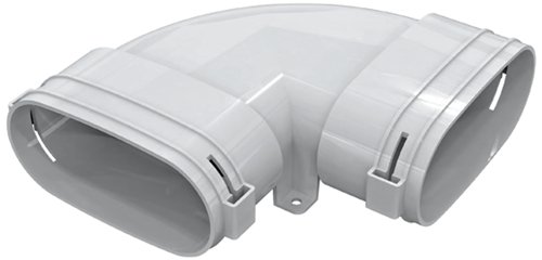 Coude 90° vertical pour conduit semi-rigide, Aldes Optiflex, ovale 52 x 117 mm