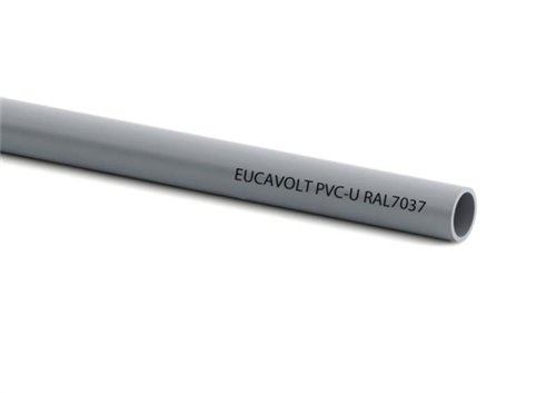 Tube PVC pour installation électrique, OBO Bettermann, M16, longueur 3 m, gris