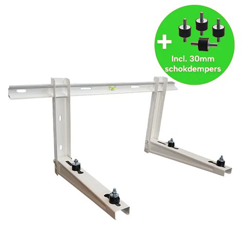 Muursteun voor buitenunit, diepte 550 mm, gegalvaniseerd staal