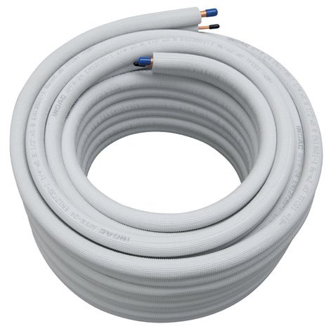 Liaison frigorifique double pré-isolée, Inoac, 1/4" + 3/8", couronne de 20 m