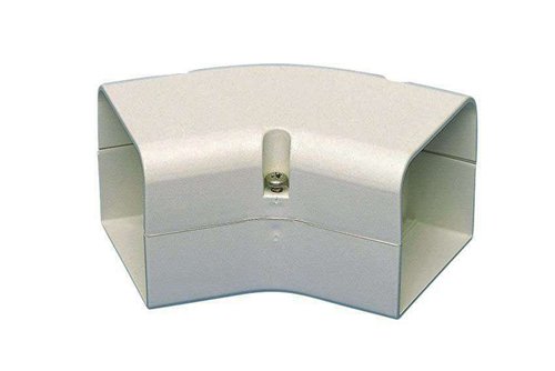 Platte bocht 45° voor leidinggoot, SpeediDuct, 70 mm, wit