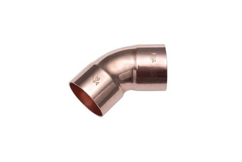 Soldeerbocht 45° koper voor koeltechniek, Conex Bänninger, 1/4", mof x mof