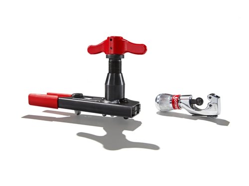 Kit dudgeonnière revolver avec coupe-tube, Rothenberger ROFLARE REVOLVER, 1/4" à 3/4" et 6 à 18 mm