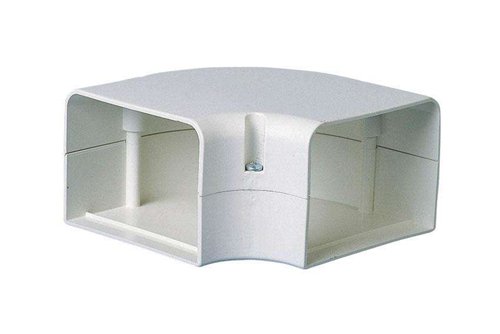 Coude plat 90° pour goulotte, SpeediDuct, 150 mm, blanc