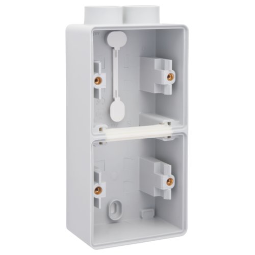 Boîte en saillie double étanche, Niko Hydro, verticale, une entrée M20 double
