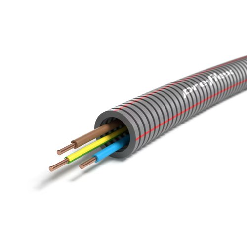 Tube précâblé H07V-U, PreFlex, 5G2,5 mm², couronne de 100 m