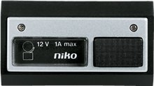 Beldrukknop, Niko, 12 V, 1 A, verlicht tekstveld