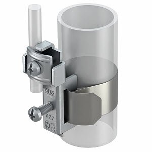 Collier de mise à la terre pour tuyau, BizLine, serrage Ø 8 à 50 mm, conducteur 2,5 à 16 mm²