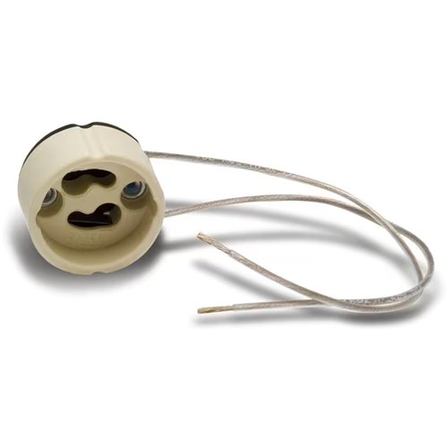 Lamphouder voor halogeenlamp, GU10 / GZ10, teflondraad van 15 cm