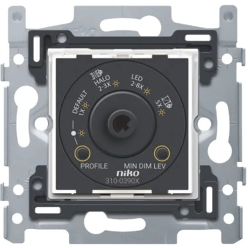 Sokkel voor universele draaiknopdimmer, Niko, 3 tot 300 W, 2-draads