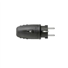 Fiche électrique 2P en caoutchouc, Vynckier, 16 A, IP44