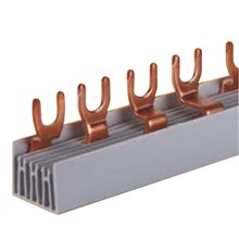 Kamrail met vorken 4P, 12 modules, 16 mm²