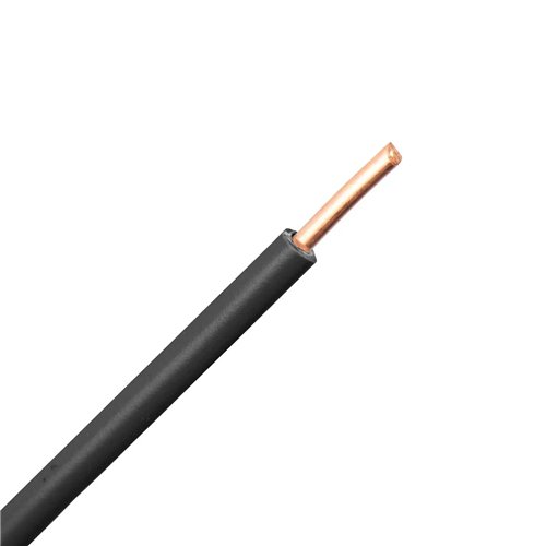 Massieve draad H07V-U, 1,5 mm², rol van 100 m, zwart